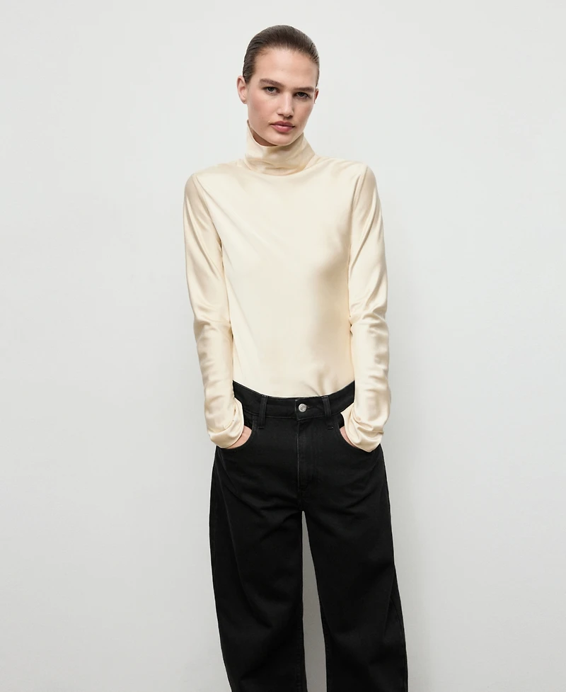 Mango Women's High-Waisted Barrel Jeans