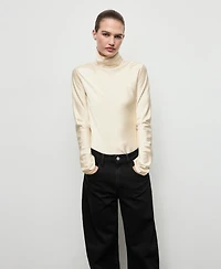 Mango Women's High-Waisted Barrel Jeans