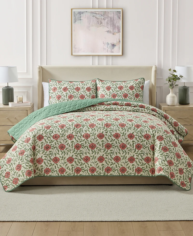 Seventh Studio Ezza Floral 3-Pc. Quilt Set
