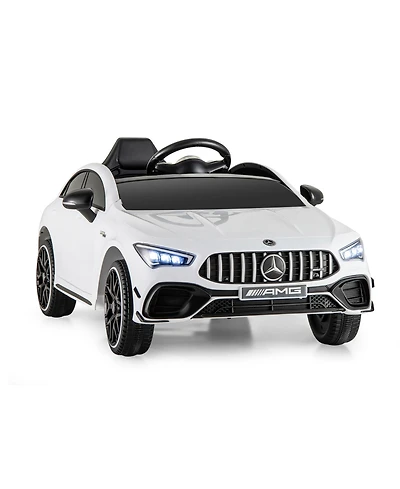 Sugift 12V Kids Ride on Car Mercedes-Benz Amg Cla 45 with Remote-White