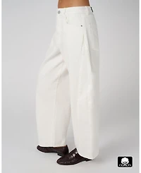 WeWoreWhat Women's Mid Rise Barrel Jeans