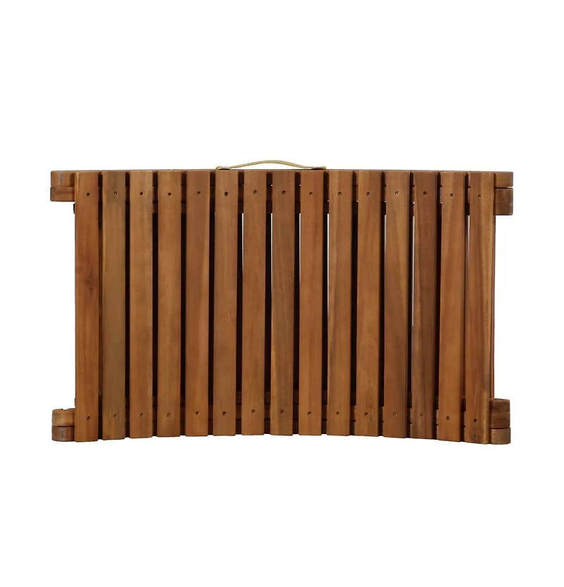 Sun Lounger Set of 2 Dark grey Solid acacia wood Standard