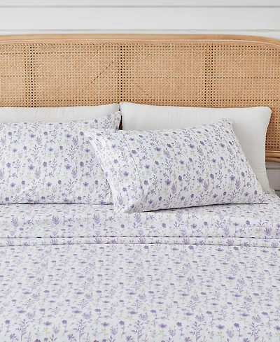 Linery & Co. Ultra-Soft Brushed Winter-Themed Microfiber Sheet Set - Colorful floral