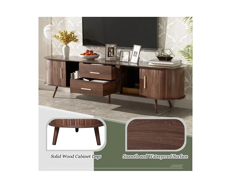 Casainc Mid-Century Modern Storage Cabinet With Tv Stand