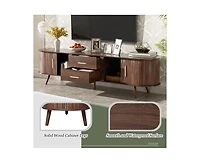 Casainc Mid-Century Modern Storage Cabinet With Tv Stand