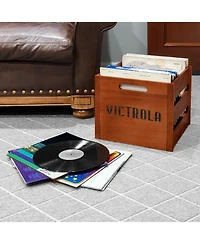 Victrola Wooden Vinyl Record Crate