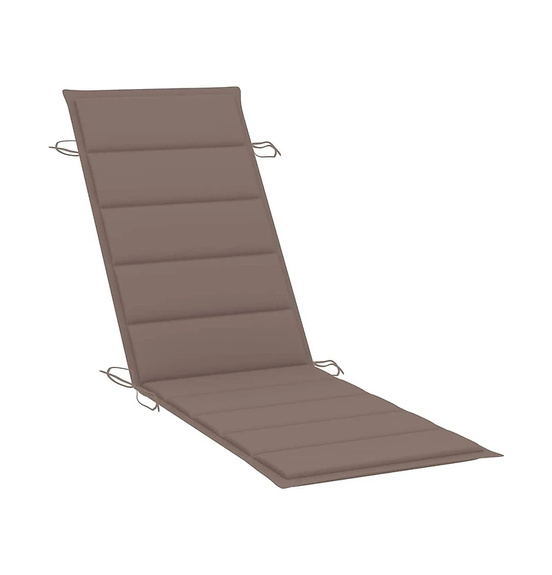 vidaXL Sunlounger With Table Taupe Solid acacia wood and polyester