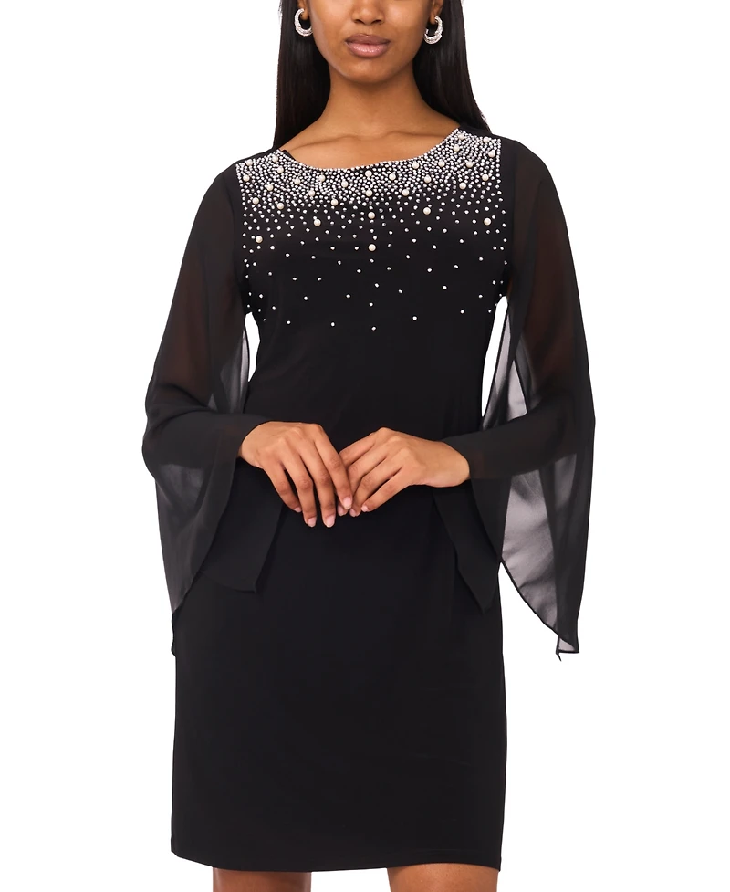 Msk Women's Embellished Crewneck Dress