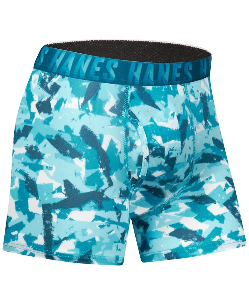 Boys Hanes, 5+1 Bonus Pack, Underwear Boxer Briefs, Moves Ultimate Performance Stretch, Solids/Camo Prints