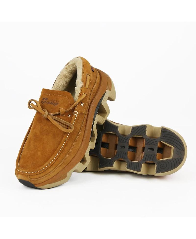 Pinnip Men's Genuine Suede Winter Loafers