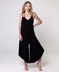 J Valdi Women's Flowy Scoop Neck Swim Jumper