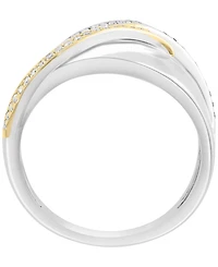 Effy Collection Diamond (1/6 ct. t.w.) Ring in 14k Gold Plating Over Sterling Silver