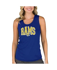 Women's Royal Los Angeles Rams Marathon Racer Back Tank Top