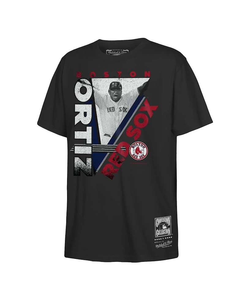 Big Boys and Girls David Ortiz Black Boston Red Sox the Zone Graphic T-Shirt