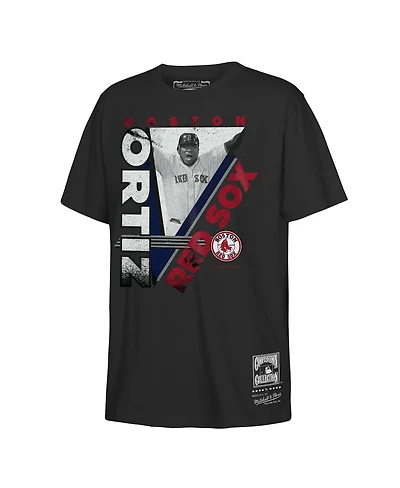 Big Boys and Girls David Ortiz Black Boston Red Sox the Zone Graphic T-Shirt