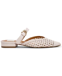 Dv Dolce Vita Women's Domainica Woven Buckle Flat Almond-Toe Mules