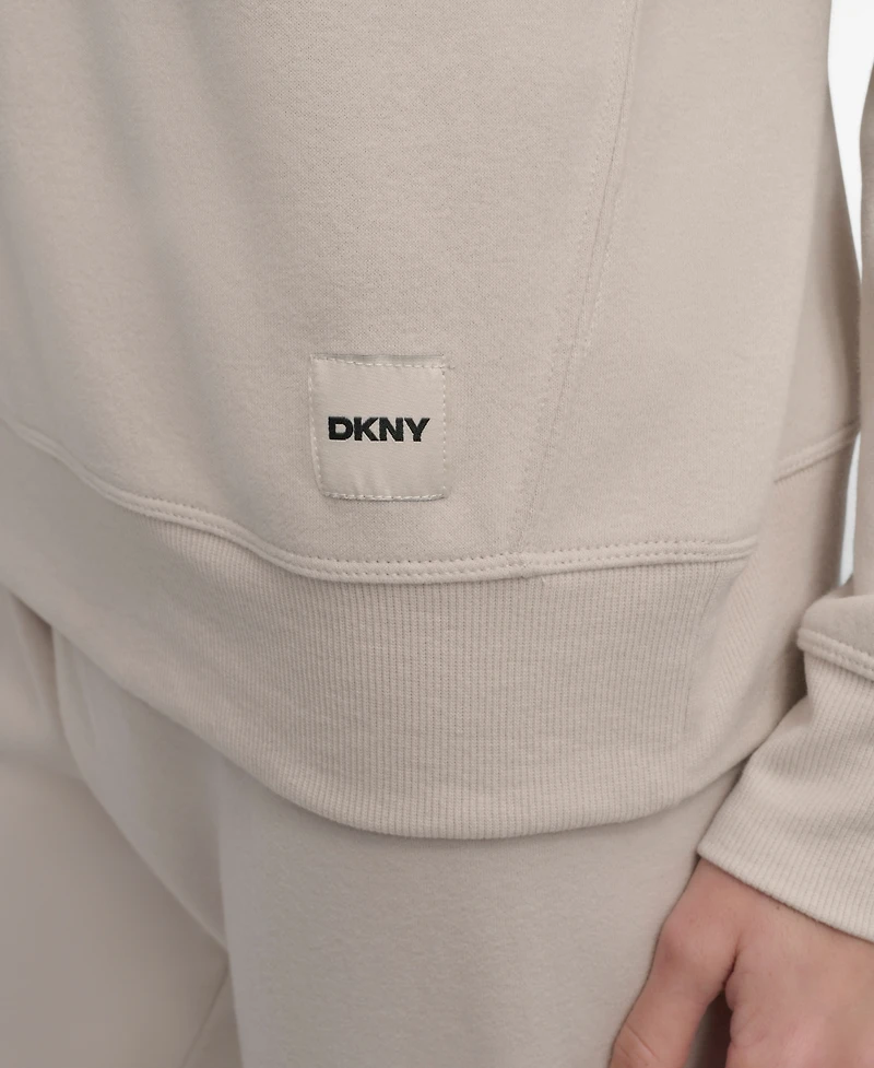 Dkny Sport Women's Tonal Logo Patch Crewneck Sweatshirt