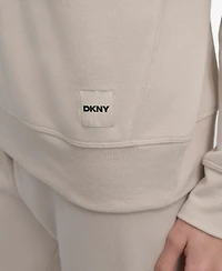 Dkny Sport Women's Tonal Logo Patch Crewneck Sweatshirt