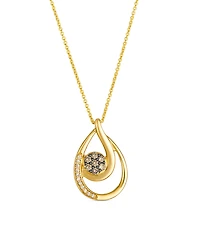 Le Vian Chocolate Diamond (0.18 ct. t.w.) and Nude Diamond (0.05 ct. t.w.) Pendant Necklace in 14k Honey Gold