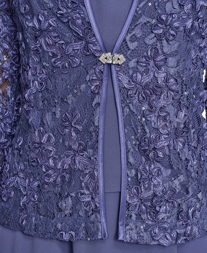 Jessica Howard Petite Midi Dress with 3/4-Sleeve Jacket, 2-Piece Set