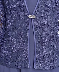 Jessica Howard Petite Midi Dress with 3/4-Sleeve Jacket, 2-Piece Set