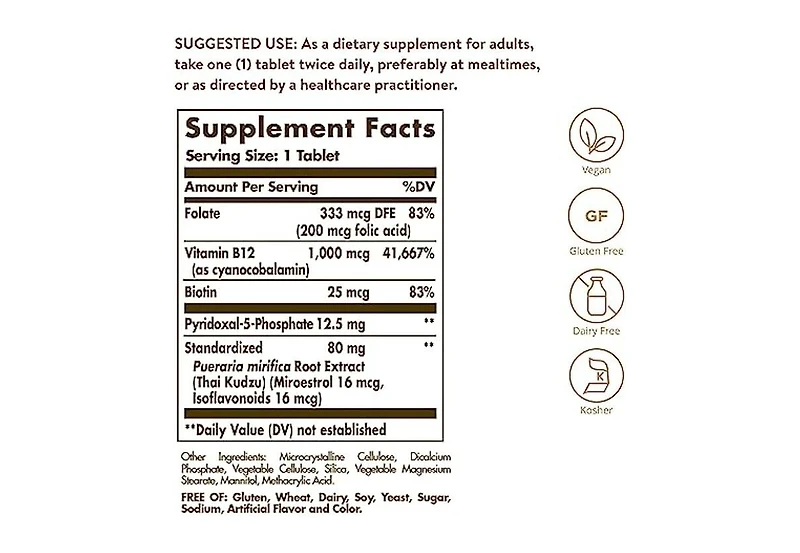 Solgar Pm PhytoGen ComplexTM Tablets (Pueraria mirifica) ,60 Tabs