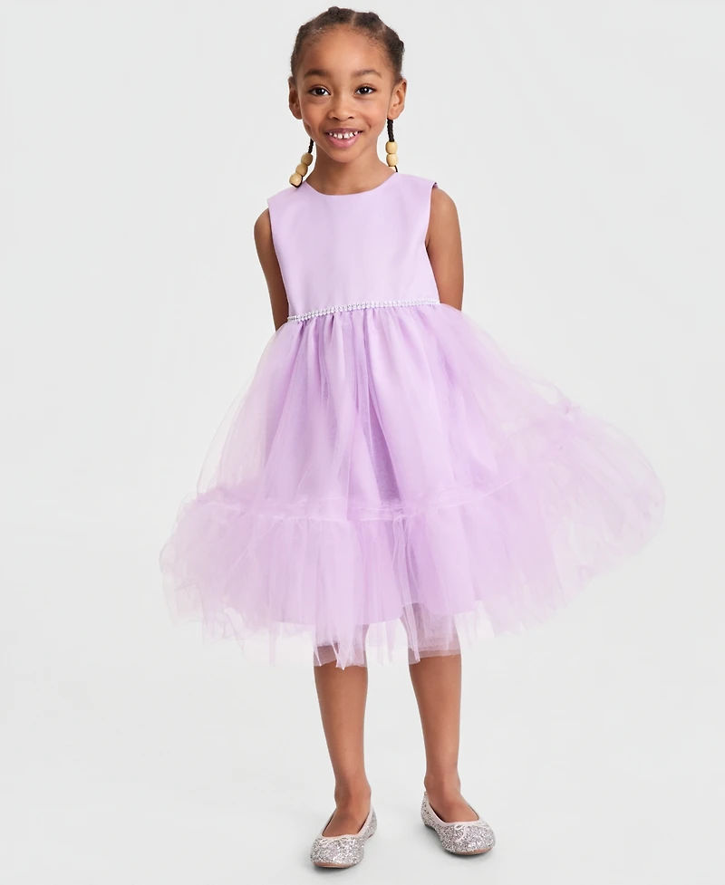 Blueberi Boulevard Girls' 2T-6X Boucle Jacket and Dress, 2-Piece Set