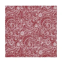 Ellis Curtain Segovia Printed Paisley Pattern on Ground 1.5" Rod Pocket High Quality Tailored Tiers 50"x36" Red