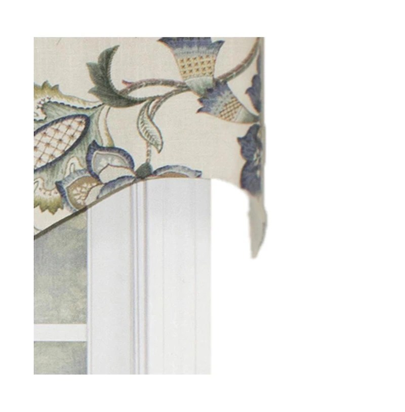 Ophelia Regal Style All Season 3" Rod Pocket Valance 50" x 17" Blue by Rlf Home