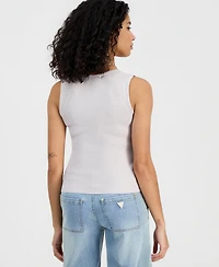 Guess Women's Stella Ribbed Knit Sleeveless Tank Sweater