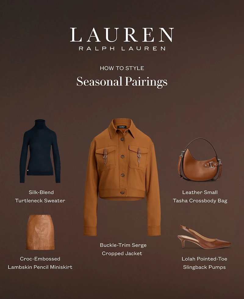 Lauren Ralph Lauren Women's Long Sleeve Cropped Jacket