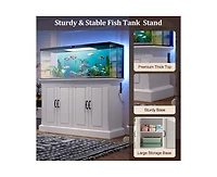 Casainc Storage Cabinet With Fish Tank Stand Power Outlet