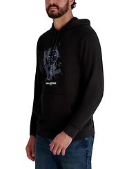 Karl Lagerfeld Paris Men's French Terry Embroidered Logo Hoodie