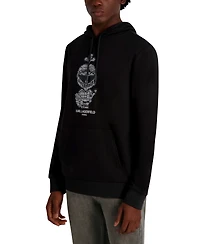 Karl Lagerfeld Paris Men's French Terry Texture Pull-On Hoodie