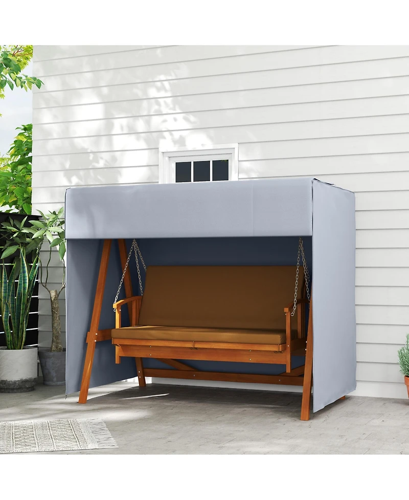 Outsunny 81" x 49" x 65" Outdoor Patio Hammock Porch Swing Cover,