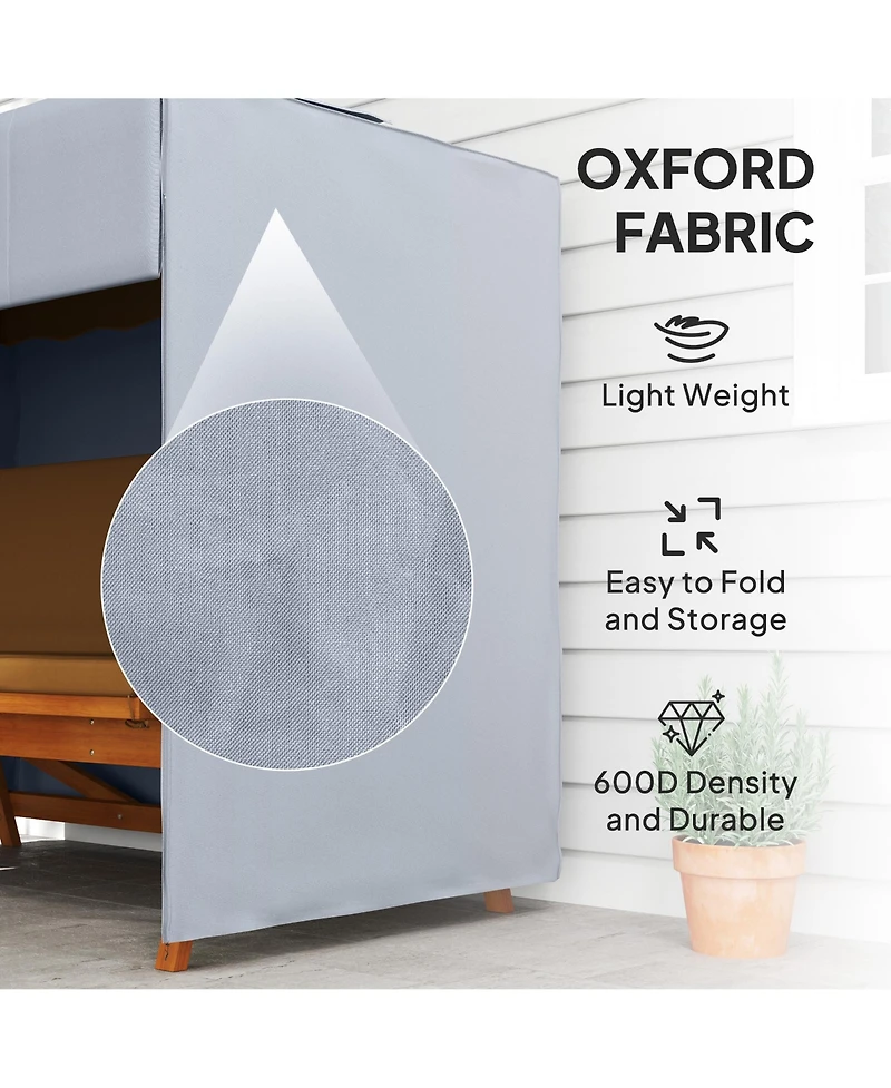 Outsunny 81" x 49" x 65" Outdoor Patio Hammock Porch Swing Cover,