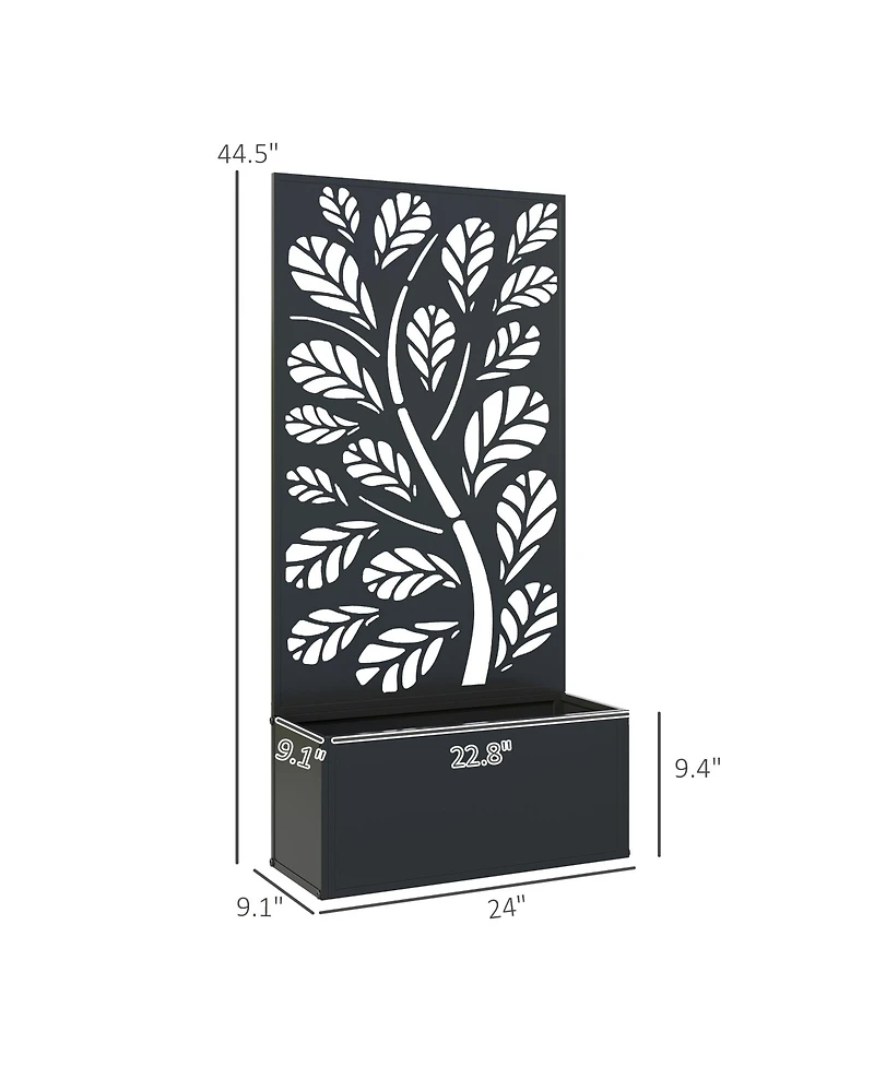 Outsunny Garden Box with Privacy Panel