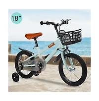 Artudatech 18-Inch Kids Bike for Ages 6-10 with Removable Training Wheels & Dual Brakes for the 2-Wheel Journey