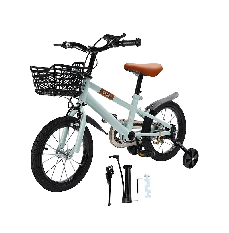 Artudatech 18-Inch Kids Bike for Ages 6-10 with Removable Training Wheels & Dual Brakes for the 2-Wheel Journey