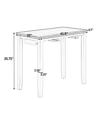 Casainc Industrial 3-Piece Bar Table Set with Chairs