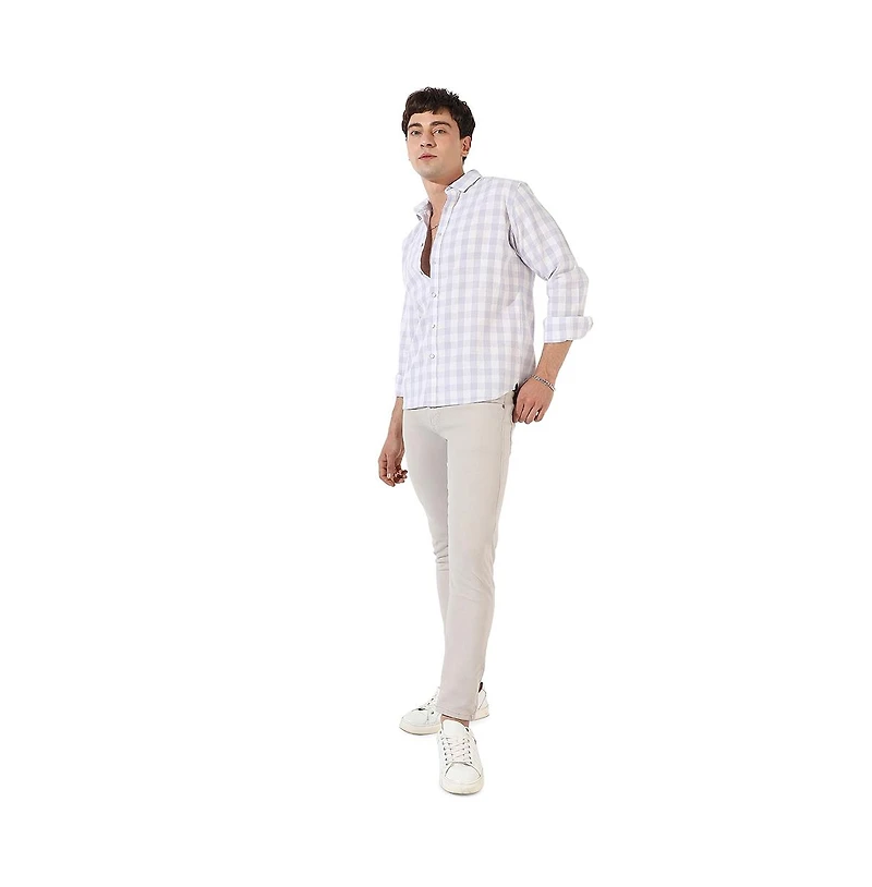 Campus Sutra Men's Checkered Regular Fit Casual Shirt