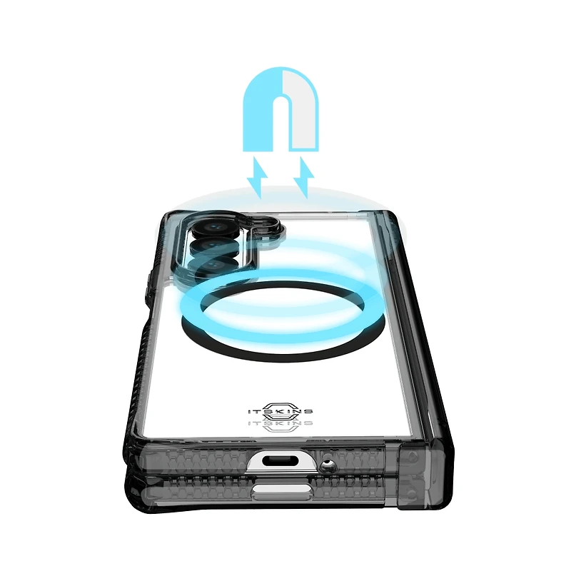 ITSkins Hybrid_R Clear Hinge MagSafe Case for Samsung Galaxy Z Fold6