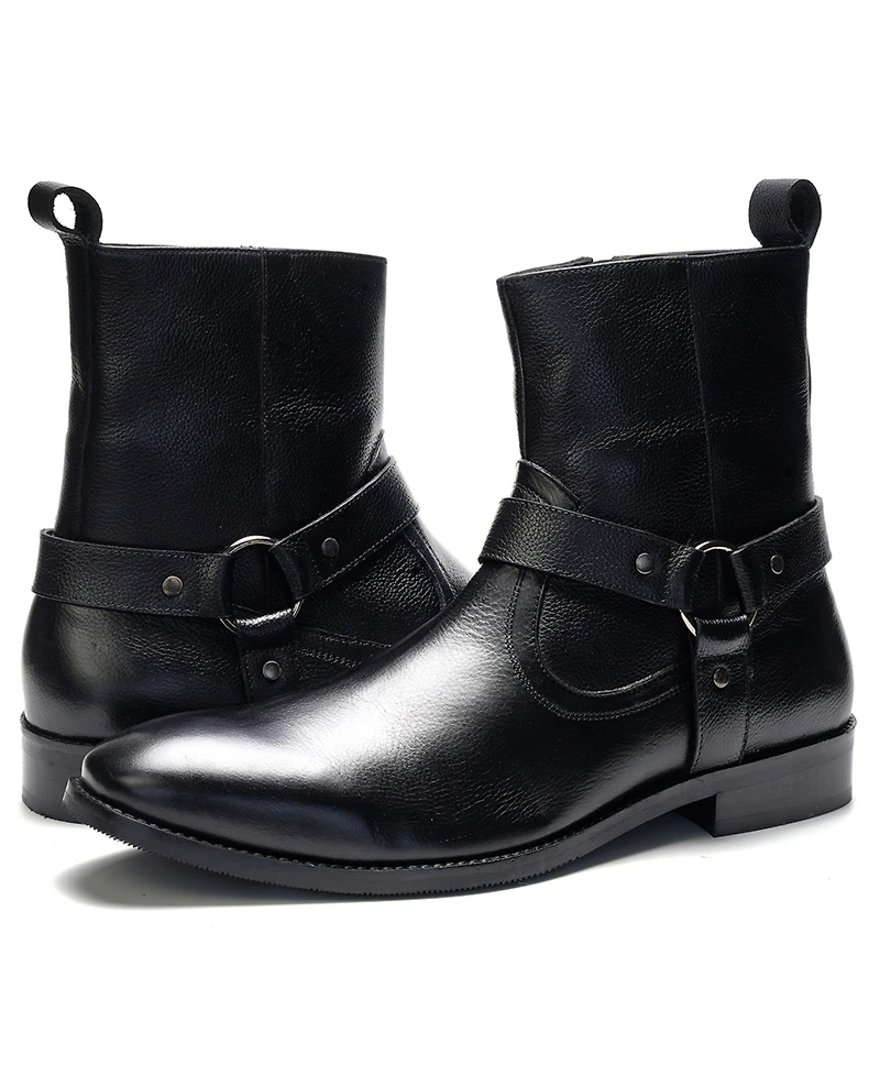 Anthony Veer Men's Westin Side Zipper Harness Boots