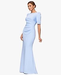 Xscape Women's Embellished Scuba Boat-Neck Gown