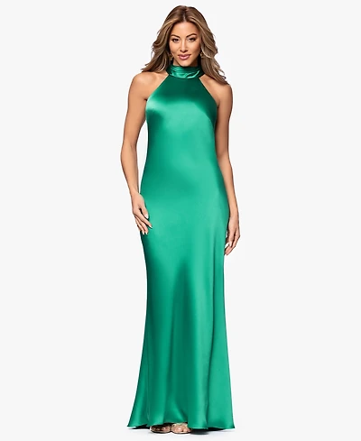 Xscape Women's Tie Neck Long Dress