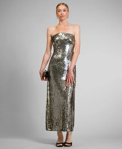 Rachel Roy Women's Strapless Sequin Midi Dress