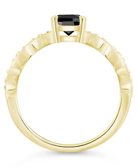 Macy's Amethyst (1-1/5 ct. t.w.) and White Diamond (1/20 Ring 10k Gold