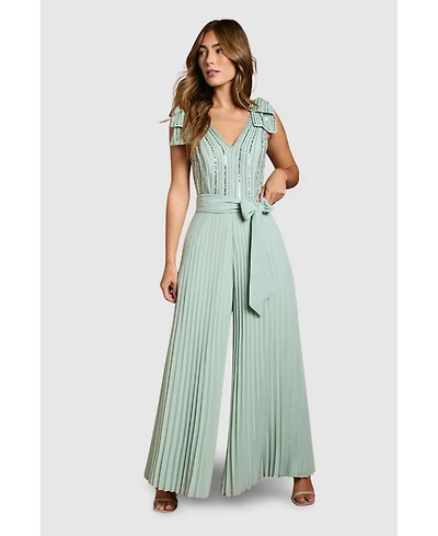 Coast Women's Embellished Bow Shoulder Jumpsuit