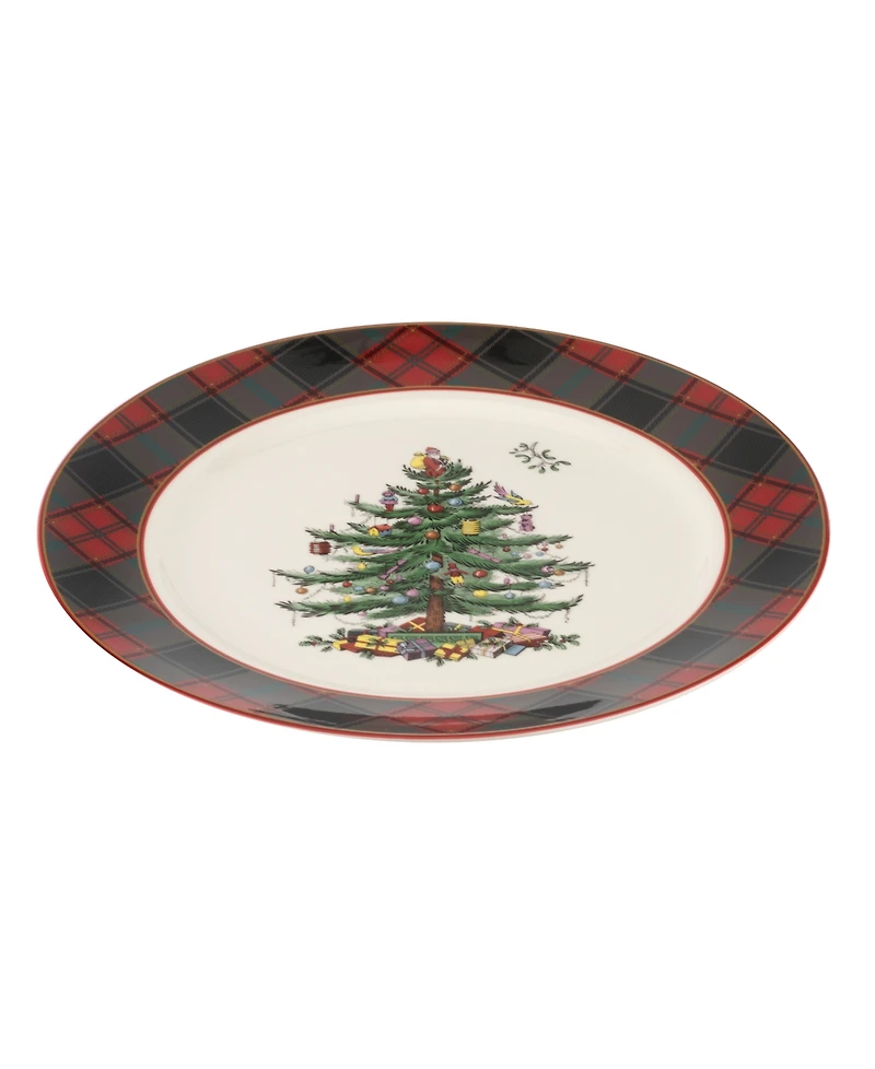 Spode Christmas Tree Tartan Buffet Plate