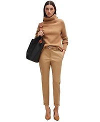 Boss by Hugo Women's Stretch-Cotton Twill Regular-Fit Pants